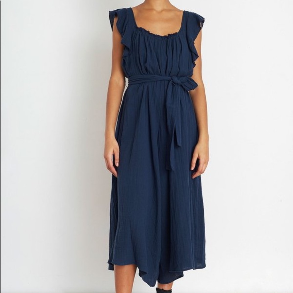 Apiece Apart Highland Wide Leg Jumpsuit in Navy